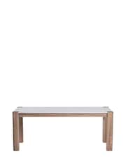 Barker and Stonehouse Brown Ash Wood Dining Table With Stone Top - Image 3 of 6