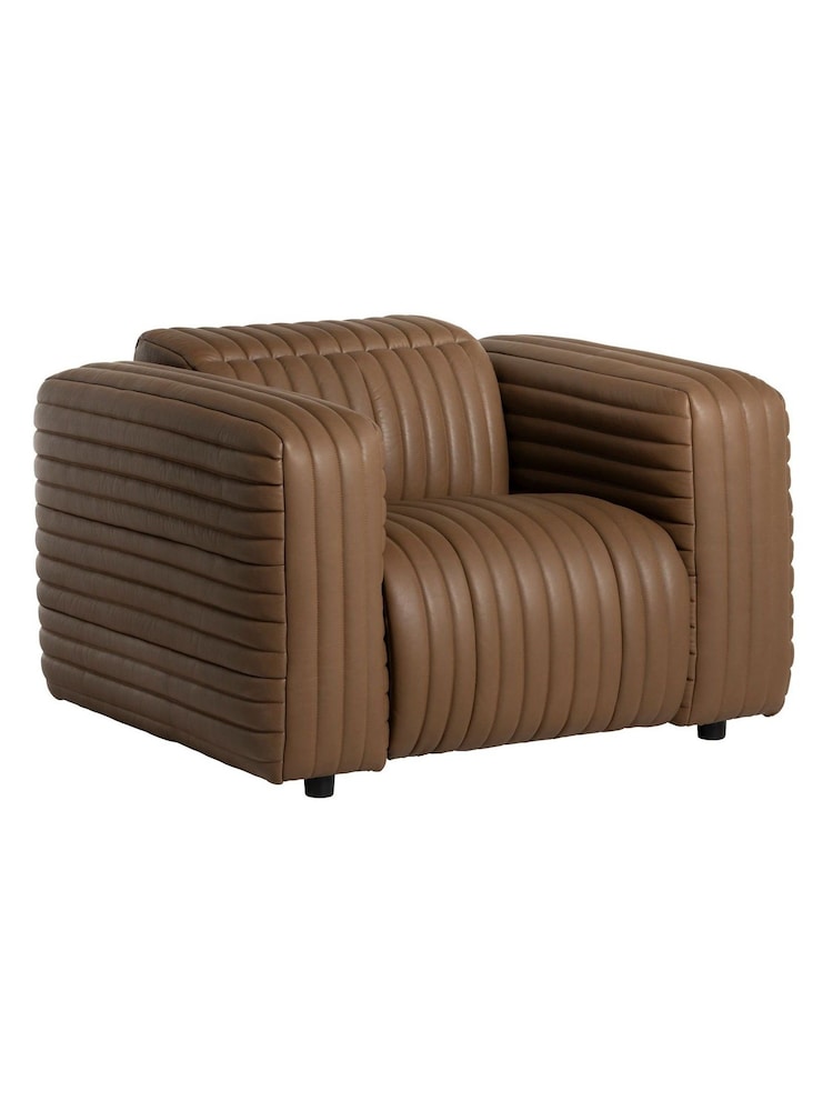 Barker and Stonehouse Brown Leather Recliner Armchair - Image 1 of 6