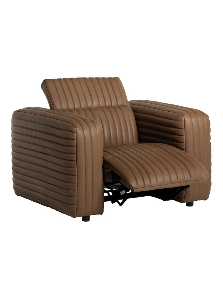 Barker and Stonehouse Brown Leather Recliner Armchair - Image 2 of 6