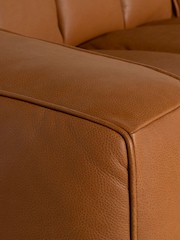 Barker and Stonehouse Brown Leather Recliner 5 Seater Corner Sofa - Image 3 of 6