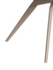 Barker and Stonehouse Natural Fabric With Faux Leather Swivel Dining Chair - Image 4 of 6