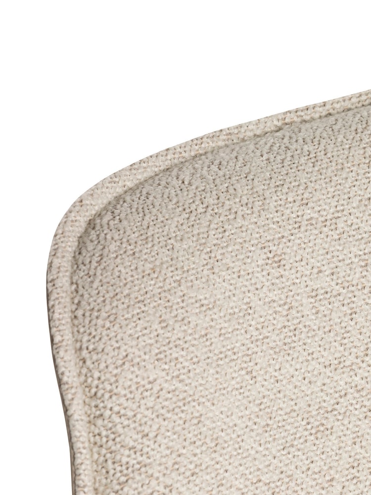 Barker and Stonehouse Natural Fabric With Faux Leather Swivel Dining Chair - Image 6 of 6