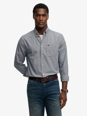 Superdry Blue Preppy Poplin Long Sleeve Shirt - Image 2 of 6