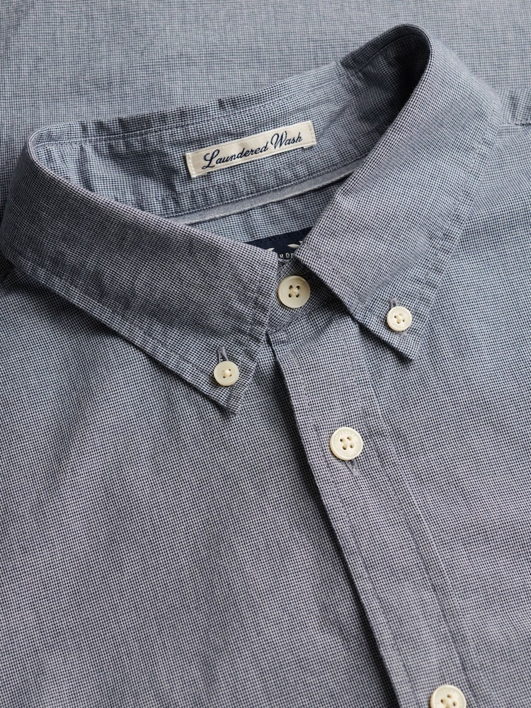 Superdry Blue Preppy Poplin Long Sleeve Shirt - Image 6 of 6 Superdry Blue Preppy Poplin Long Sleeve Shirt - Image 6 of 6