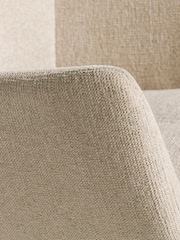 Barker and Stonehouse Natural Fabric Swivel Armchair - Image 4 of 6