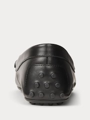 Lauren Ralph Lauren Black Black Pebbled Leather Loafer Shoes - Image 3 of 4