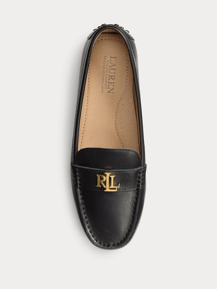 Lauren Ralph Lauren Black Black Pebbled Leather Loafer Shoes - Image 4 of 4 Lauren Ralph Lauren Black Black Pebbled Leather Loafer Shoes - Image 4 of 4