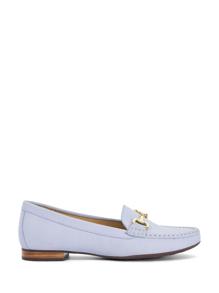 Dune London Light Blue Leather Shoes Glenniee Comfort Snaffle Loafers - Image 2 of 6 Dune London Light Blue Leather Shoes Glenniee Comfort Snaffle Loafers - Image 2 of 6