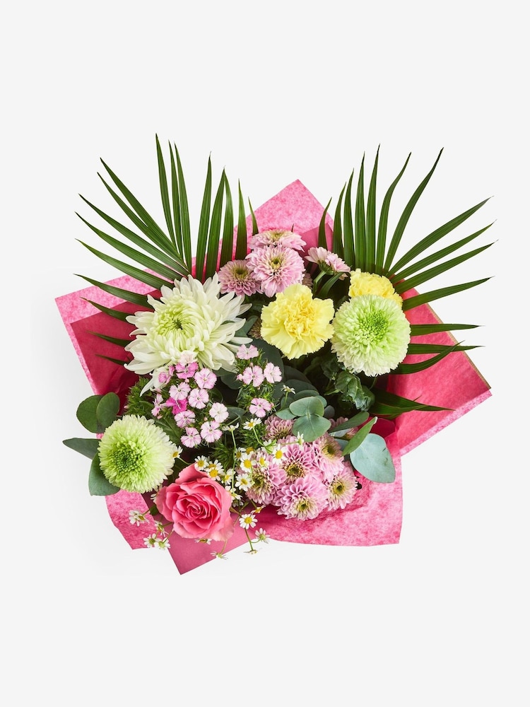 Pink/Yellow Mother's Day Chrysanthemum Fresh Flower Bouquet - Image 5 of 5