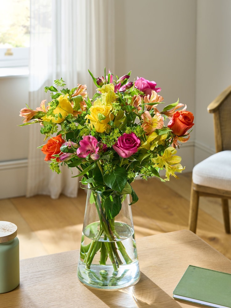 Rose and Alstromeria Fresh Flower Letterbox Bouquet - Image 1 of 5