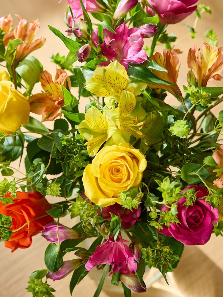 Rose and Alstromeria Fresh Flower Letterbox Bouquet - Image 2 of 5