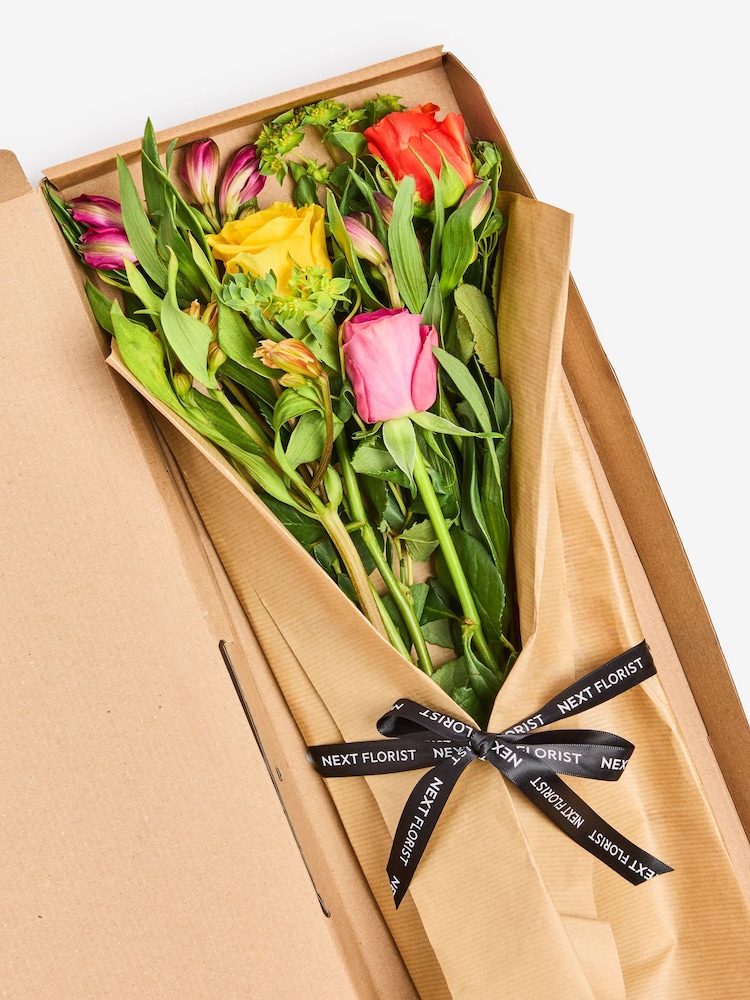Rose and Alstromeria Fresh Flower Letterbox Bouquet - Image 5 of 5