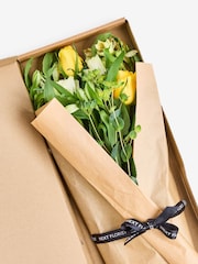 Yellow Rose and Alstromeria Fresh Flower Letterbox Bouquet - Image 2 of 6