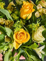 Yellow Rose and Alstromeria Fresh Flower Letterbox Bouquet - Image 6 of 6
