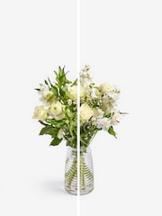 White Rose and Stock Valentines Fresh Flower Letterbox Bouquet - Image 4 of 5