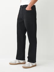 Black Straight Fit Essential Stretch Jeans - Image 1 of 11