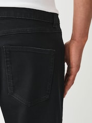 Black Straight Fit Essential Stretch Jeans - Image 4 of 11