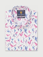 Brook Taverner Pink Print Short Sleeve Shirt - Image 3 of 5