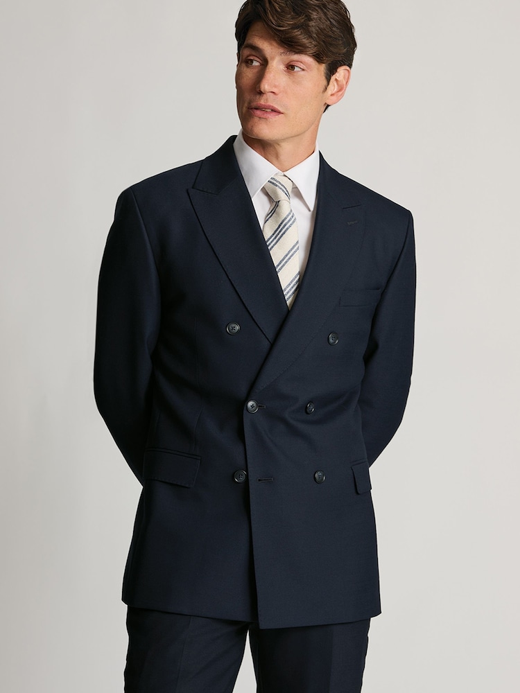 سترة بدلة بصدر بصفين من الأزرار من صوف ممزوج من Brook Taverner - صورة 2 من 7