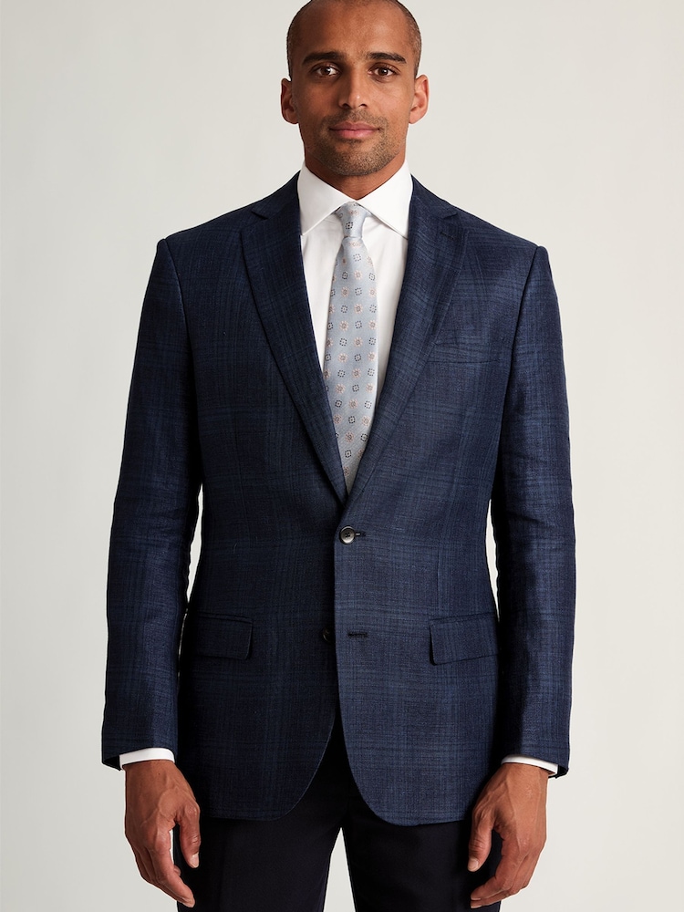 Brook Taverner Check Italian Linen Blend Jacket - Image 1 of 5