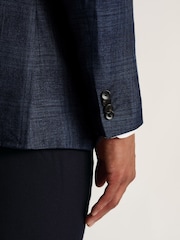 Brook Taverner Blue Check Italian Linen Blend Jacket - Image 6 of 7