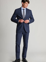 Brook Taverner Blue Check Wool Blend Suit Jacket - Image 2 of 9