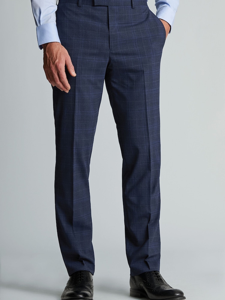 Brook Taverner Check Wool Blend Suit Trousers - تصویر 1 از 2