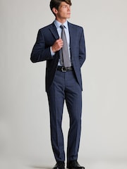 Brook Taverner Blue Check Wool Blend Suit Trousers - Image 3 of 4