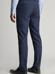 Brook Taverner Blue Check Wool Blend Suit Trousers - Image 4 of 4