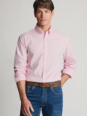 Brook Taverner Pink End-on-End Cotton Shirt - Image 1 of 5