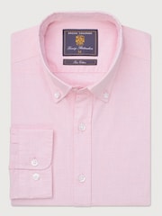 Brook Taverner Pink End-on-End Cotton Shirt - Image 3 of 5