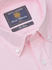 Brook Taverner Pink End-on-End Cotton Shirt - Image 4 of 5