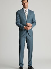 Brook Taverner Blue Italian Wool Suit Jacket - Image 2 of 8
