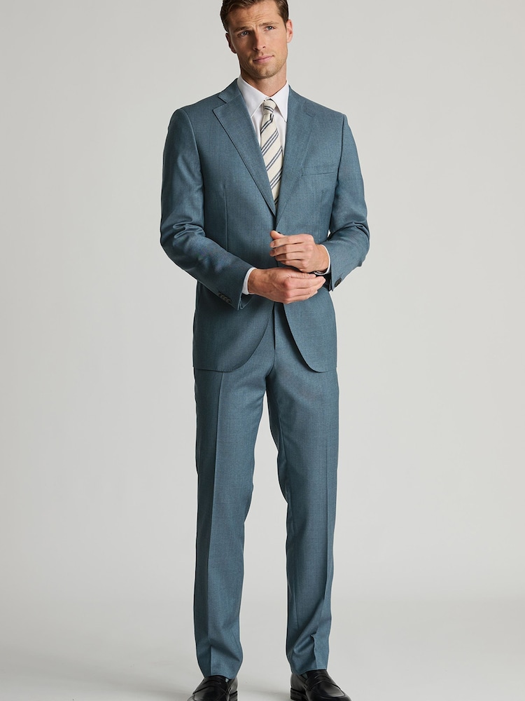Brook Taverner Blue Italian Wool Suit Jacket - Image 2 of 8
