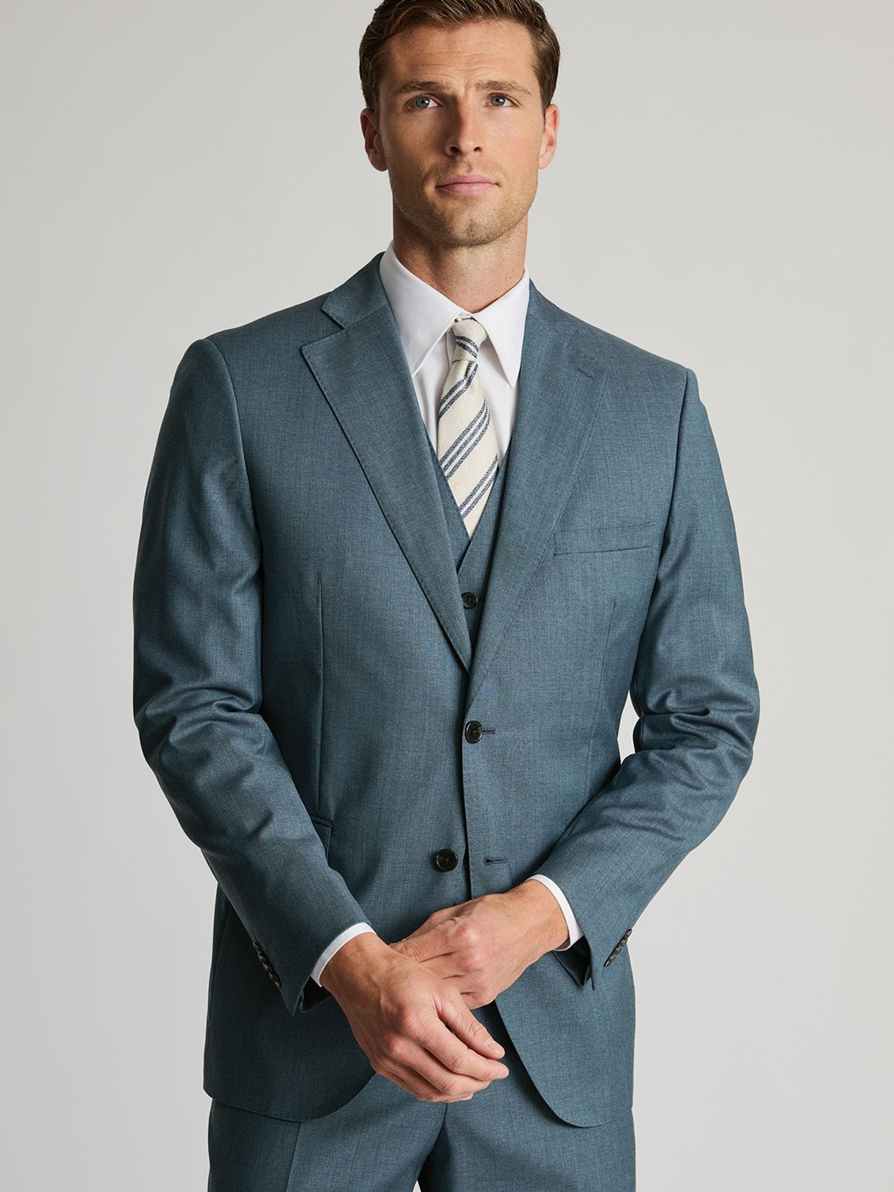 Buy Brook Taverner Blue Italian Wool Suit Jacket from Next USA
