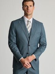 Brook Taverner Blue Italian Wool Suit Jacket - Image 7 of 8