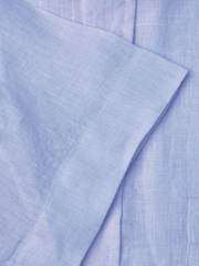 رمادي - Brook Taverner Pure Linen Short Sleeve Shirt - Image 5 of 5
