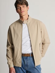 Brook Taverner Brown Cotton Blend Harrington Jacket - Image 2 of 8