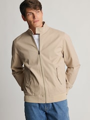 Brook Taverner Brown Cotton Blend Harrington Jacket - Image 3 of 8