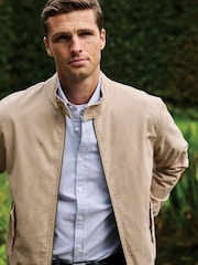 Brook Taverner Brown Cotton Blend Harrington Jacket - Image 5 of 8