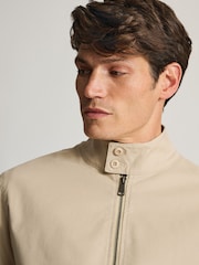 Brook Taverner Brown Cotton Blend Harrington Jacket - Image 6 of 8