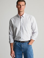 Brook Taverner White Small Tattersall Check Cotton Shirt - Image 2 of 6