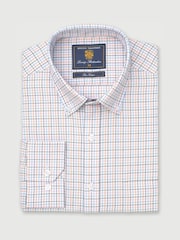 Brook Taverner White Small Tattersall Check Cotton Shirt - Image 4 of 6