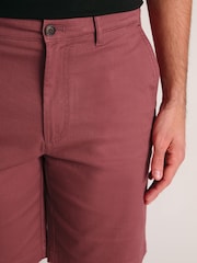 Brook Taverner Pink Textured Stretch Cotton Chino Shorts - Image 3 of 4