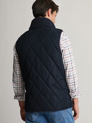 Brook Taverner Blue Fleece Quilted Gilet - Image 10 of 10
