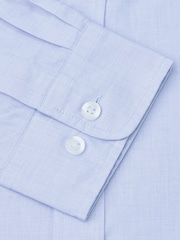 Brook Taverner Blue End-on-End Cotton Shirt - Image 5 of 5