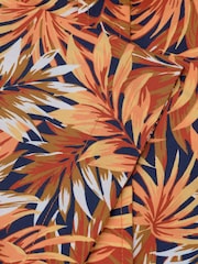 Brook Taverner Brown Tropical Print Short Sleeve Shirt - Image 6 of 6