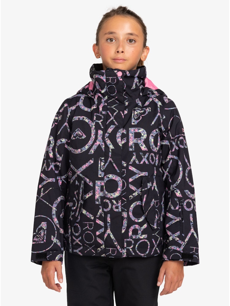 Roxy Black Girls Waterproof Thermal Jetty Printed Ski Jacket - Image 1 of 3