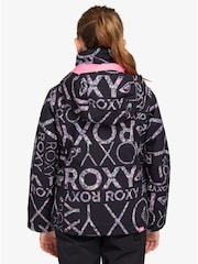 Roxy Black Girls Waterproof Thermal Jetty Printed Ski Jacket - Image 2 of 3