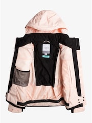Roxy Black Girls Waterproof Thermal Jetty Printed Ski Jacket - Image 3 of 3